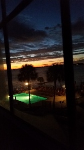 sunrise with pool